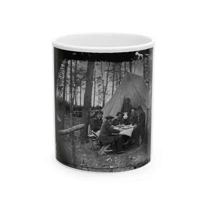 Brandy Station, Va. Dinner Party Outside Tent, Army Of The Potomac Headquarters (U.S. Civil War) White Coffee Mug 11oz - Go Mug Yourself