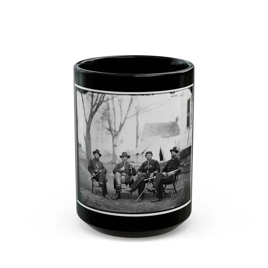Brandy Station, Va. Four Provost Marshals Of The 3d Army Corps (U.S. Civil War) Black Coffee Mug 15oz - Go Mug Yourself