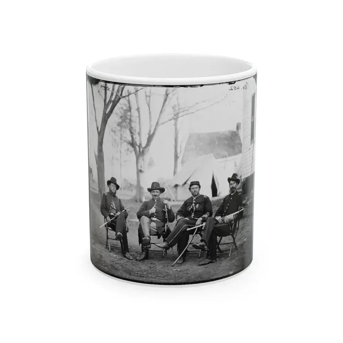 Brandy Station, Va. Four Provost Marshals Of The 3d Army Corps (U.S. Civil War) White Coffee Mug 11oz - Go Mug Yourself