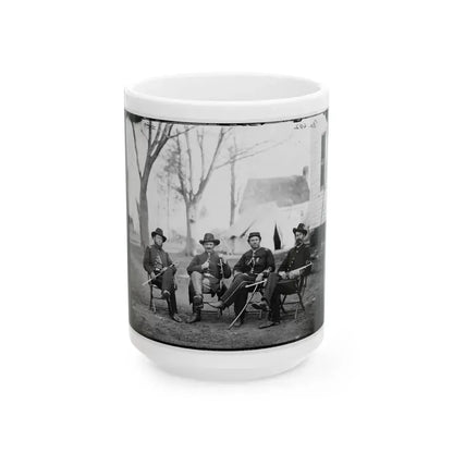 Brandy Station, Va. Four Provost Marshals Of The 3d Army Corps (U.S. Civil War) White Coffee Mug 15oz - Go Mug Yourself