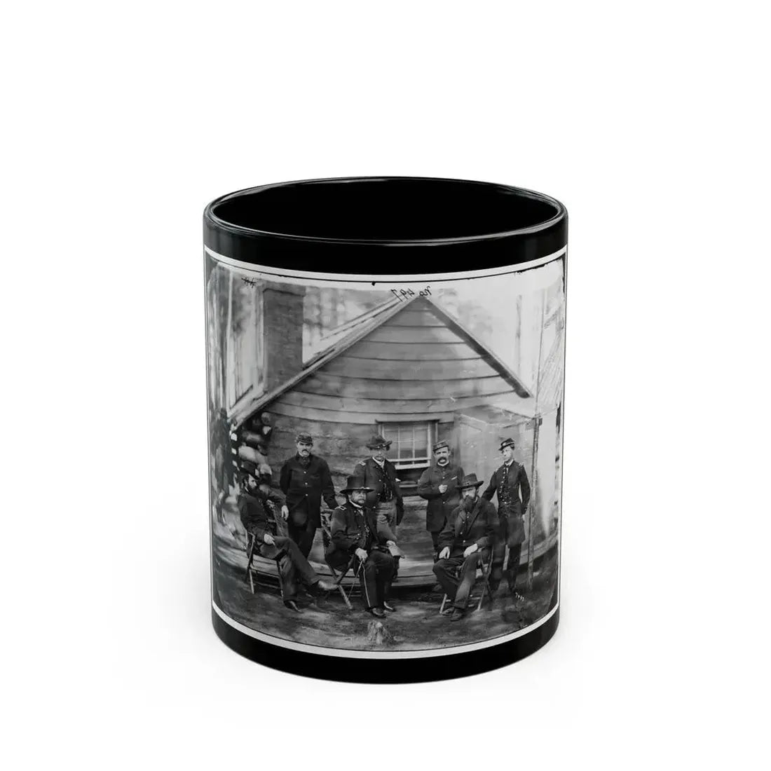 Brandy Station, Va. Gen. Rufus Ingalls And Staff, Chief Quartermaster, And Officers, Army Of The Potomac Headquarters (U.S. Civil War) Black Coffee Mug 11oz - Go Mug Yourself
