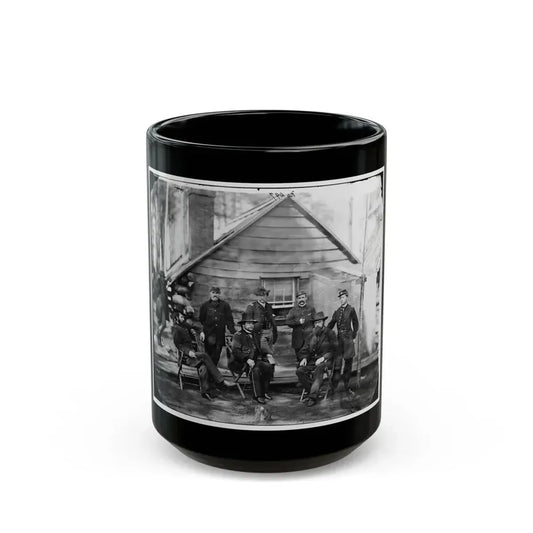Brandy Station, Va. Gen. Rufus Ingalls And Staff, Chief Quartermaster, And Officers, Army Of The Potomac Headquarters (U.S. Civil War) Black Coffee Mug 15oz - Go Mug Yourself