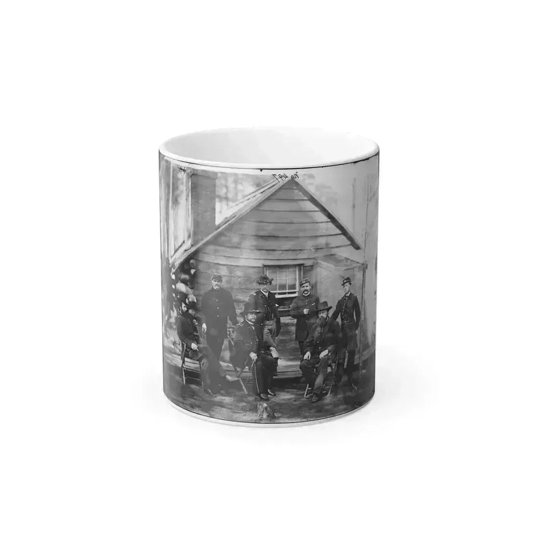 Brandy Station, Va. Gen. Rufus Ingalls and Staff, Chief Quartermaster, and Officers, Army of the Potomac Headquarters (U.S. Civil War) Color Changing Coffee Mug 11oz Default Title 11oz - Go Mug Yourself