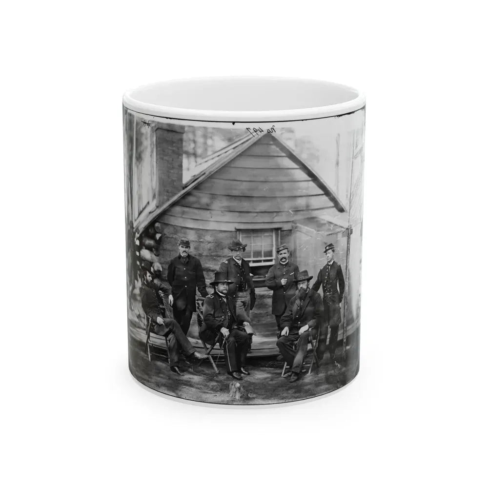 Brandy Station, Va. Gen. Rufus Ingalls And Staff, Chief Quartermaster, And Officers, Army Of The Potomac Headquarters (U.S. Civil War) White Coffee Mug 11oz - Go Mug Yourself
