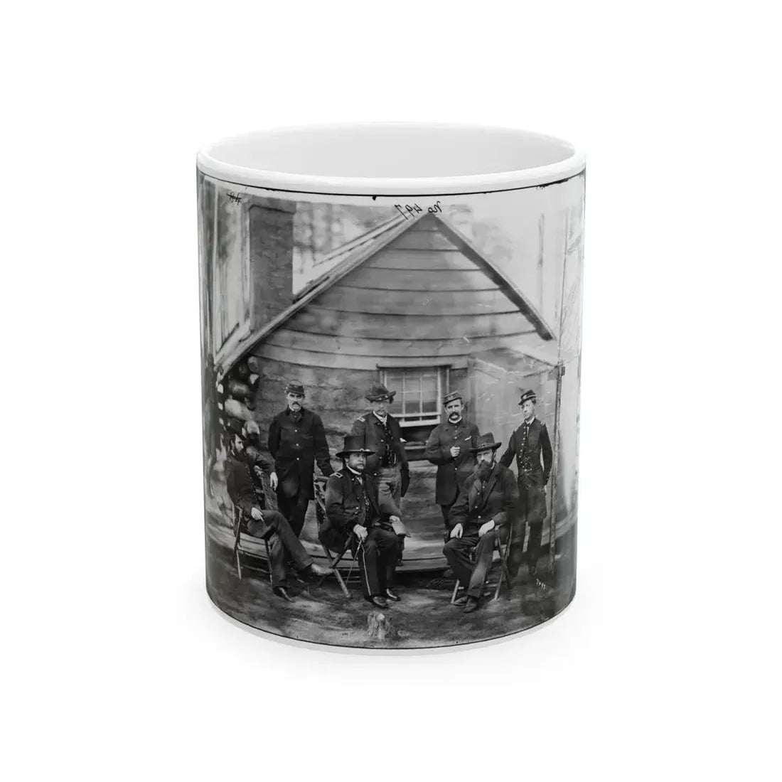 Brandy Station, Va. Gen. Rufus Ingalls And Staff, Chief Quartermaster, And Officers, Army Of The Potomac Headquarters (U.S. Civil War) White Coffee Mug 11oz - Go Mug Yourself