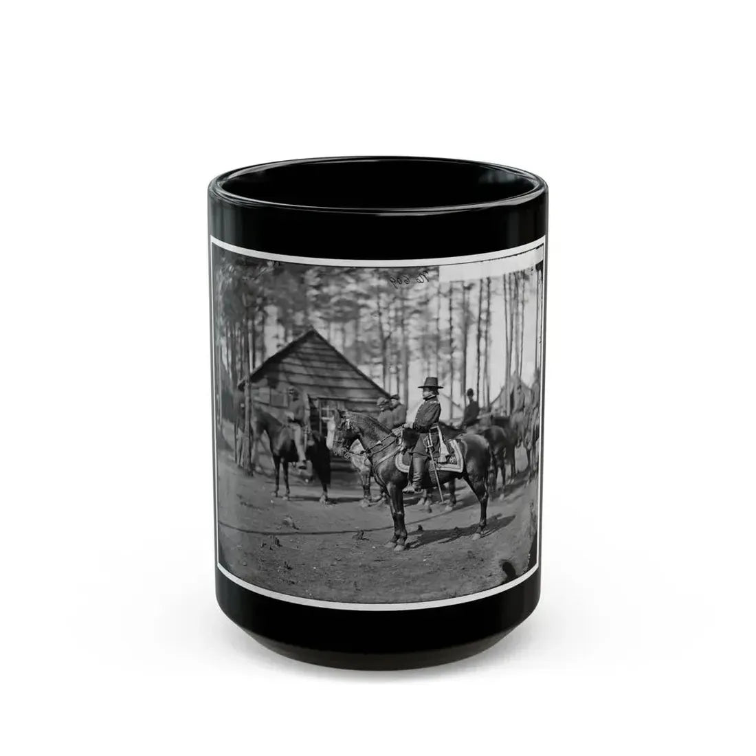 Brandy Station, Va. Gen. Rufus Ingalls On Horseback (U.S. Civil War) Black Coffee Mug 15oz - Go Mug Yourself