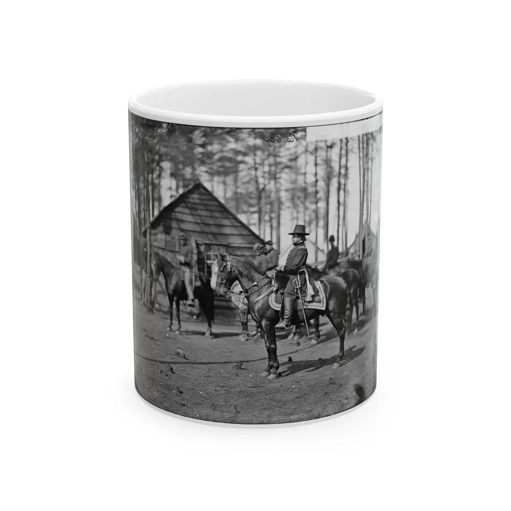 Brandy Station, Va. Gen. Rufus Ingalls On Horseback (U.S. Civil War) White Coffee Mug 11oz - Go Mug Yourself