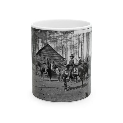 Brandy Station, Va. Gen. Rufus Ingalls On Horseback (U.S. Civil War) White Coffee Mug 11oz - Go Mug Yourself