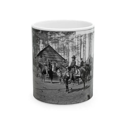 Brandy Station, Va. Gen. Rufus Ingalls On Horseback (U.S. Civil War) White Coffee Mug 11oz - Go Mug Yourself