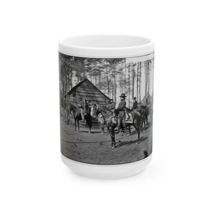 Brandy Station, Va. Gen. Rufus Ingalls On Horseback (U.S. Civil War) White Coffee Mug 15oz - Go Mug Yourself