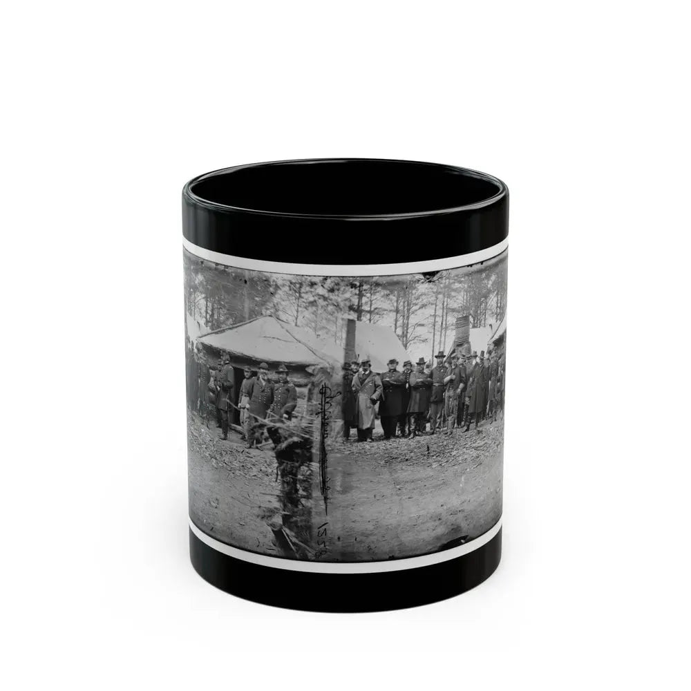 Brandy Station, Va. Gens. George G. Meade, John Sedgwick, And Robert O. Tyler With Staff Officers At Horse Artillery Headquarters (U.S. Civil War) Black Coffee Mug 11oz - Go Mug Yourself