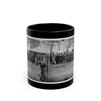 Brandy Station, Va. Gens. George G. Meade, John Sedgwick, And Robert O. Tyler With Staff Officers At Horse Artillery Headquarters (U.S. Civil War) Black Coffee Mug 11oz - Go Mug Yourself