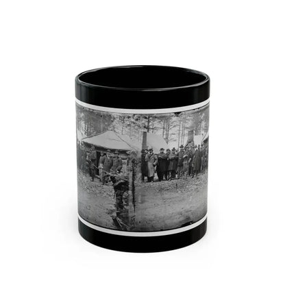 Brandy Station, Va. Gens. George G. Meade, John Sedgwick, And Robert O. Tyler With Staff Officers At Horse Artillery Headquarters (U.S. Civil War) Black Coffee Mug 11oz - Go Mug Yourself
