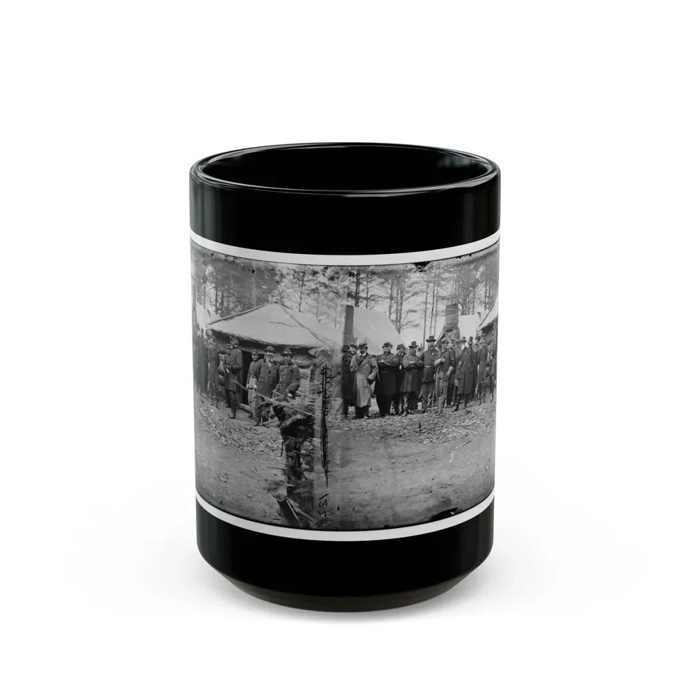 Brandy Station, Va. Gens. George G. Meade, John Sedgwick, And Robert O. Tyler With Staff Officers At Horse Artillery Headquarters (U.S. Civil War) Black Coffee Mug 15oz - Go Mug Yourself