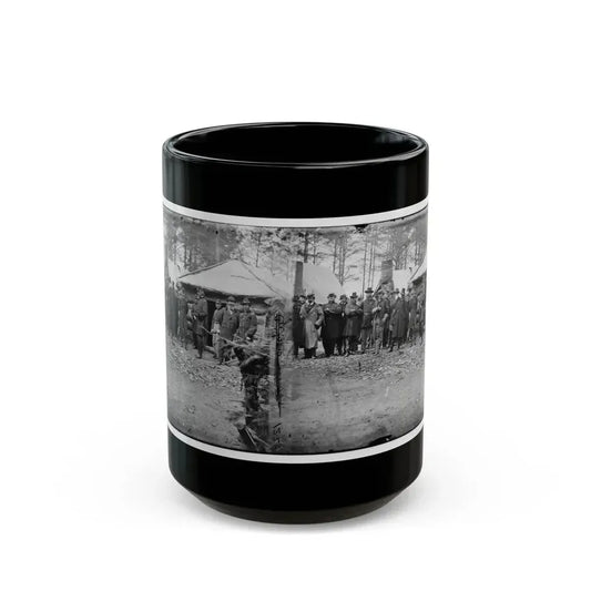 Brandy Station, Va. Gens. George G. Meade, John Sedgwick, And Robert O. Tyler With Staff Officers At Horse Artillery Headquarters (U.S. Civil War) Black Coffee Mug 15oz - Go Mug Yourself