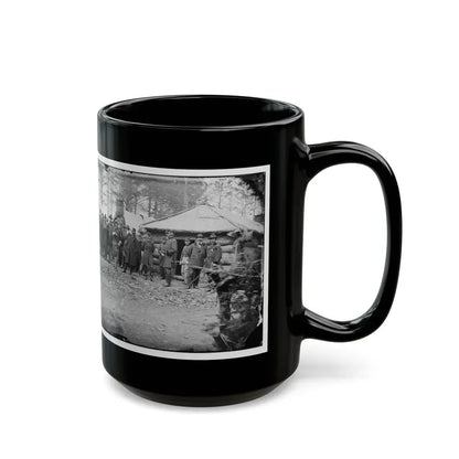 Brandy Station, Va. Gens. George G. Meade, John Sedgwick, And Robert O. Tyler With Staff Officers At Horse Artillery Headquarters (U.S. Civil War) Black Coffee Mug - Go Mug Yourself