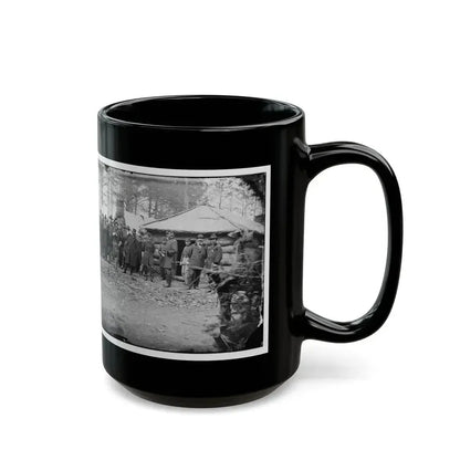 Brandy Station, Va. Gens. George G. Meade, John Sedgwick, And Robert O. Tyler With Staff Officers At Horse Artillery Headquarters (U.S. Civil War) Black Coffee Mug - Go Mug Yourself