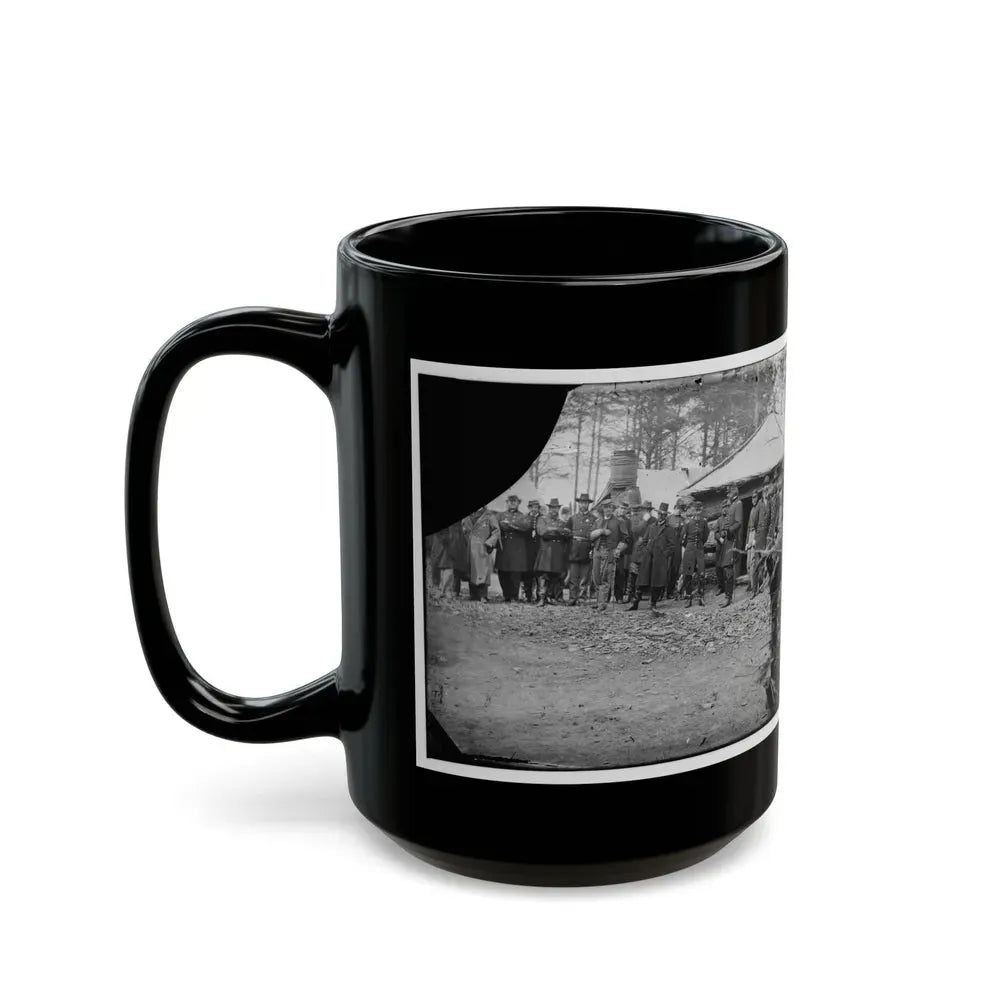 Brandy Station, Va. Gens. George G. Meade, John Sedgwick, And Robert O. Tyler With Staff Officers At Horse Artillery Headquarters (U.S. Civil War) Black Coffee Mug - Go Mug Yourself