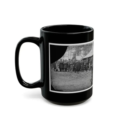 Brandy Station, Va. Gens. George G. Meade, John Sedgwick, And Robert O. Tyler With Staff Officers At Horse Artillery Headquarters (U.S. Civil War) Black Coffee Mug - Go Mug Yourself
