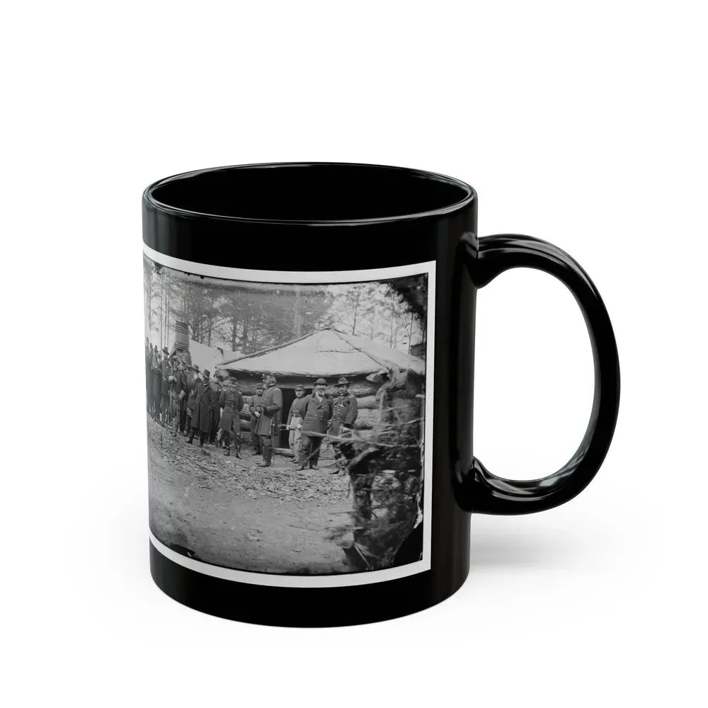 Brandy Station, Va. Gens. George G. Meade, John Sedgwick, And Robert O. Tyler With Staff Officers At Horse Artillery Headquarters (U.S. Civil War) Black Coffee Mug - Go Mug Yourself