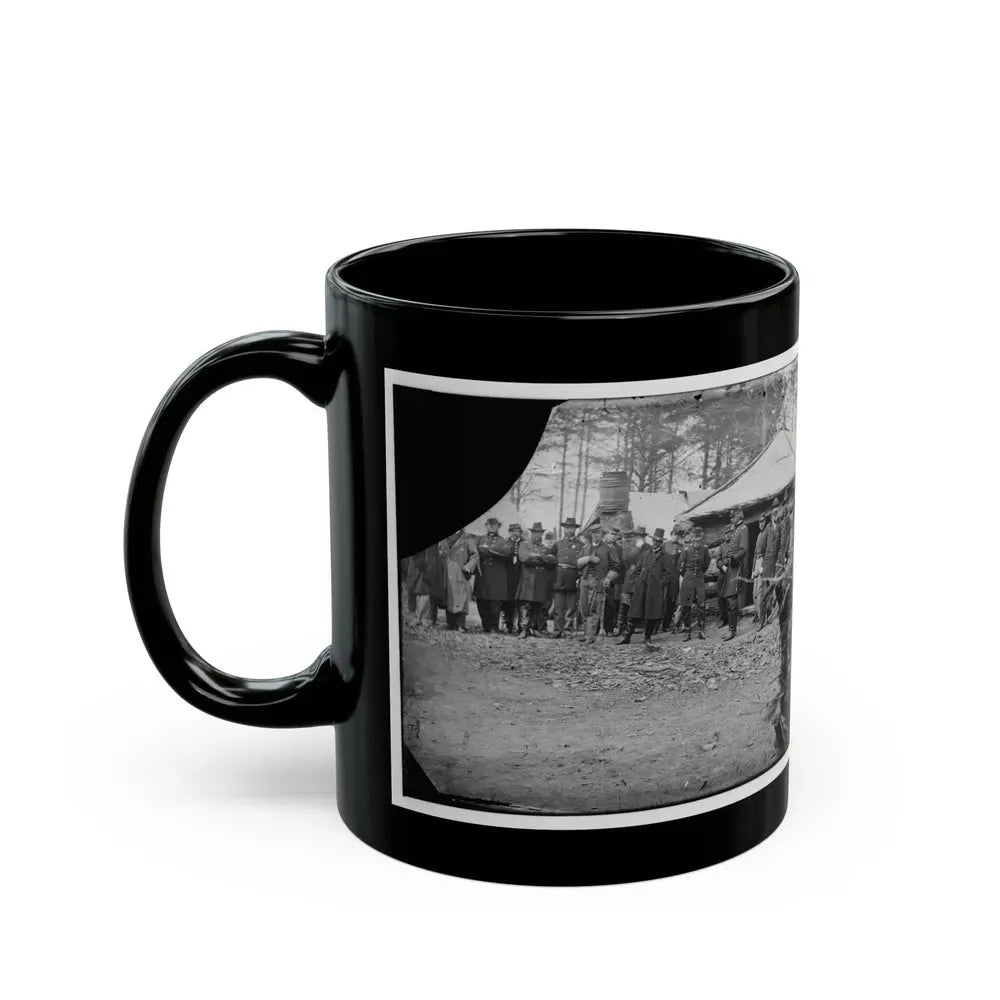 Brandy Station, Va. Gens. George G. Meade, John Sedgwick, And Robert O. Tyler With Staff Officers At Horse Artillery Headquarters (U.S. Civil War) Black Coffee Mug - Go Mug Yourself