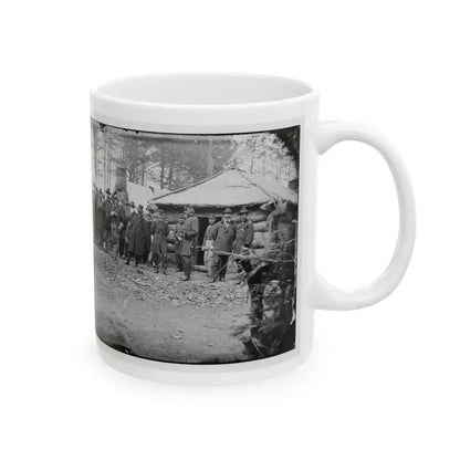 Brandy Station, Va. Gens. George G. Meade, John Sedgwick, And Robert O. Tyler With Staff Officers At Horse Artillery Headquarters (U.S. Civil War) White Coffee Mug - Go Mug Yourself