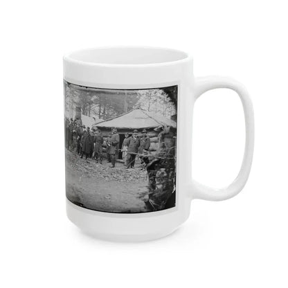 Brandy Station, Va. Gens. George G. Meade, John Sedgwick, And Robert O. Tyler With Staff Officers At Horse Artillery Headquarters (U.S. Civil War) White Coffee Mug - Go Mug Yourself