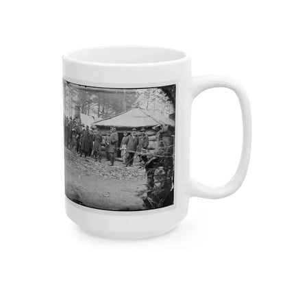 Brandy Station, Va. Gens. George G. Meade, John Sedgwick, And Robert O. Tyler With Staff Officers At Horse Artillery Headquarters (U.S. Civil War) White Coffee Mug - Go Mug Yourself