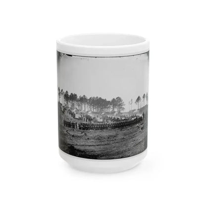 Brandy Station, Va. Guard Mount Of 114th Pennsylvania Infantry (1st Division, 3d Corps) (U.S. Civil War) White Coffee Mug 15oz - Go Mug Yourself