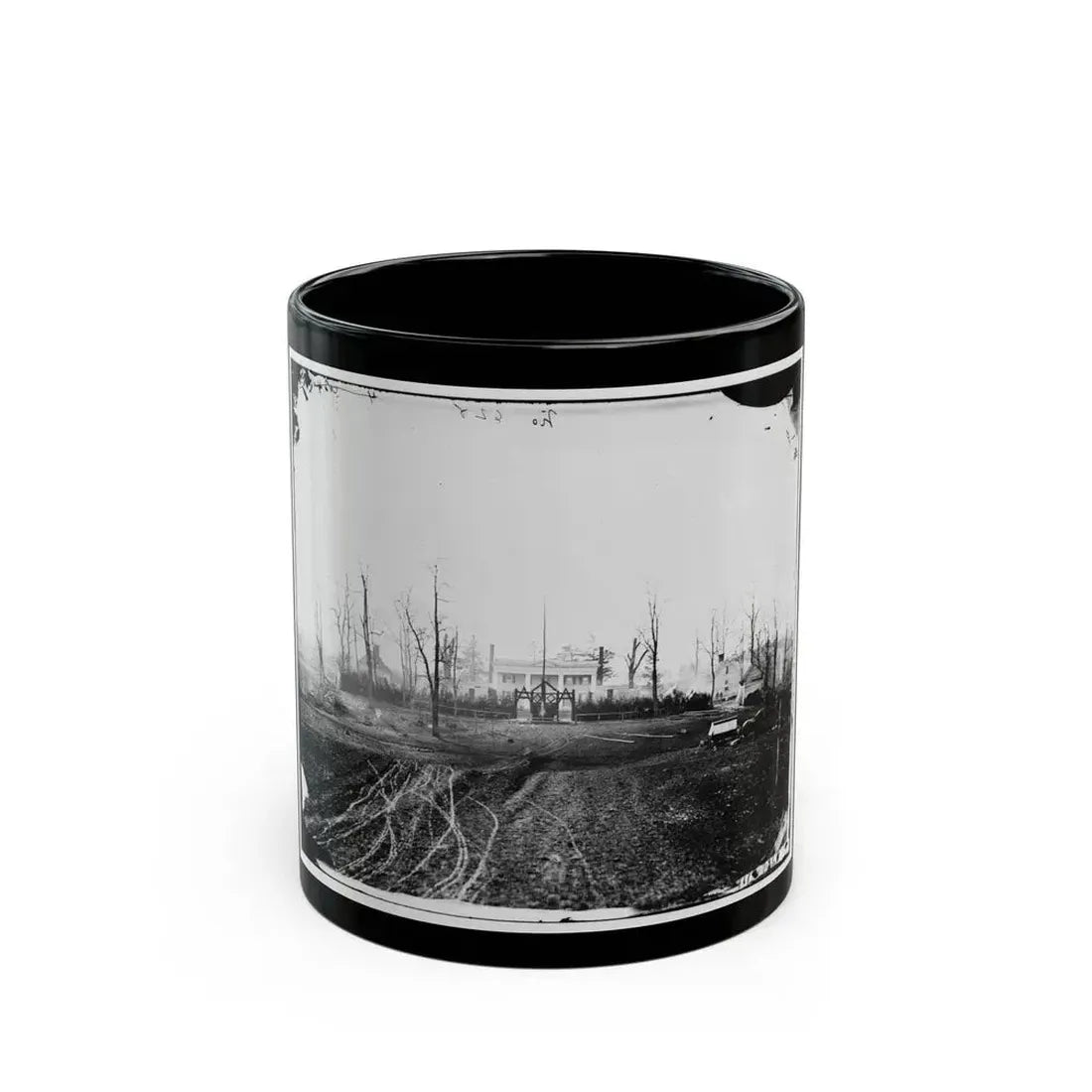 Brandy Station, Va. House Used As Headquarters By Gen. David. B. Birney, Commanding 1st Division, 3d Corps (U.S. Civil War) Black Coffee Mug 11oz - Go Mug Yourself