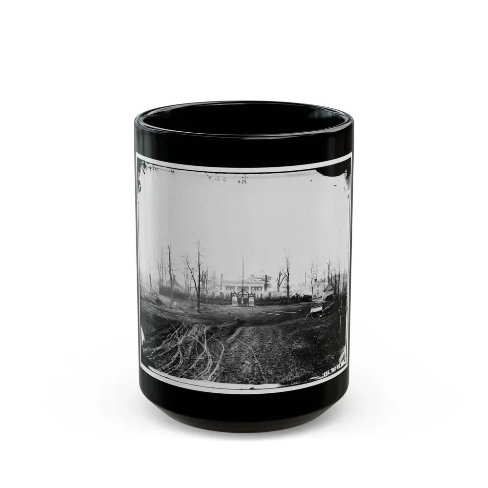 Brandy Station, Va. House Used As Headquarters By Gen. David. B. Birney, Commanding 1st Division, 3d Corps (U.S. Civil War) Black Coffee Mug 15oz - Go Mug Yourself