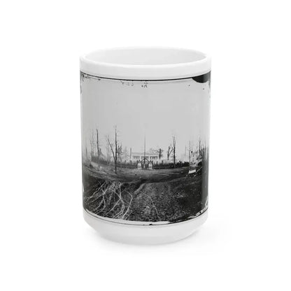 Brandy Station, Va. House Used As Headquarters By Gen. David. B. Birney, Commanding 1st Division, 3d Corps (U.S. Civil War) White Coffee Mug 15oz - Go Mug Yourself