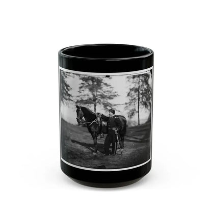 Brandy Station, Va. Lt. Col. Orson H. Hart, A.A.G. Of 3d Corps, And Horse (U.S. Civil War) Black Coffee Mug 15oz - Go Mug Yourself