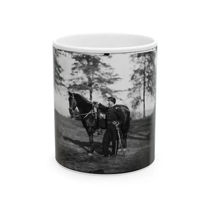 Brandy Station, Va. Lt. Col. Orson H. Hart, A.A.G. Of 3d Corps, And Horse (U.S. Civil War) White Coffee Mug 11oz - Go Mug Yourself