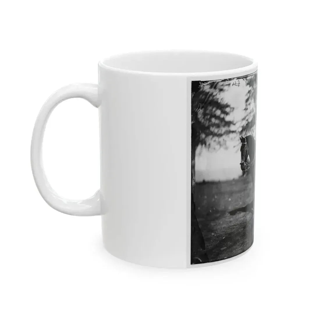 Brandy Station, Va. Lt. Col. Orson H. Hart, A.A.G. Of 3d Corps, And Horse (U.S. Civil War) White Coffee Mug - Go Mug Yourself