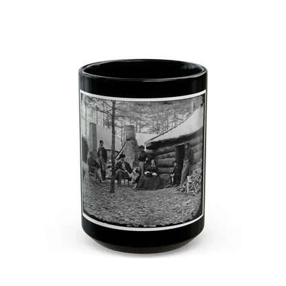 Brandy Station, Va. Officers And A Lady At Headquarters Of 1st Brigade, Horse Artillery (U.S. Civil War) Black Coffee Mug 15oz - Go Mug Yourself