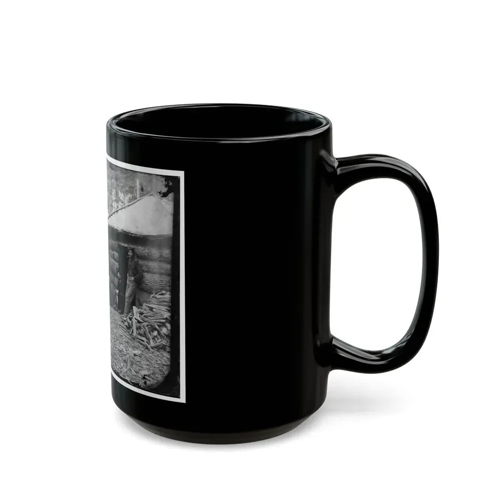 Brandy Station, Va. Officers And A Lady At Headquarters Of 1st Brigade, Horse Artillery (U.S. Civil War) Black Coffee Mug - Go Mug Yourself