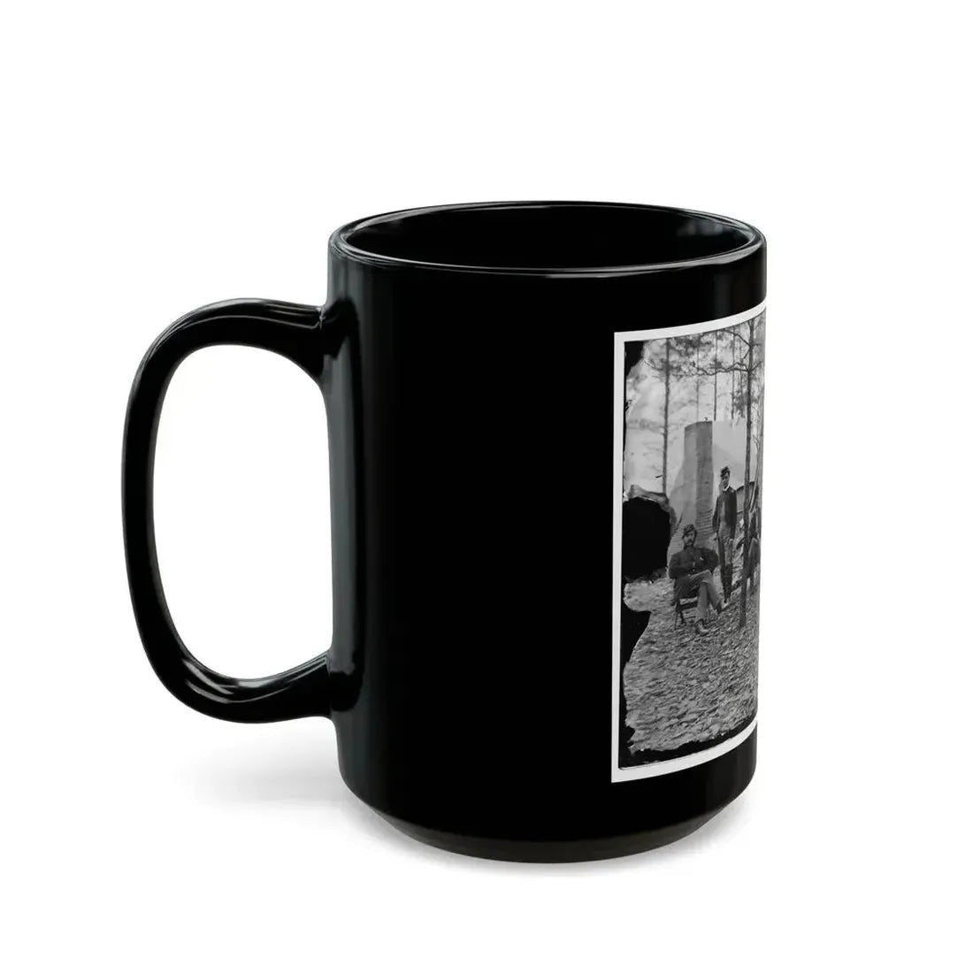 Brandy Station, Va. Officers And A Lady At Headquarters Of 1st Brigade, Horse Artillery (U.S. Civil War) Black Coffee Mug - Go Mug Yourself