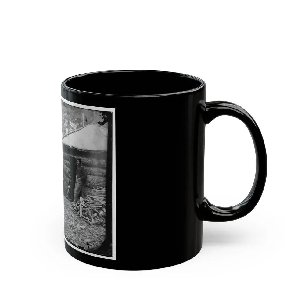 Brandy Station, Va. Officers And A Lady At Headquarters Of 1st Brigade, Horse Artillery (U.S. Civil War) Black Coffee Mug - Go Mug Yourself