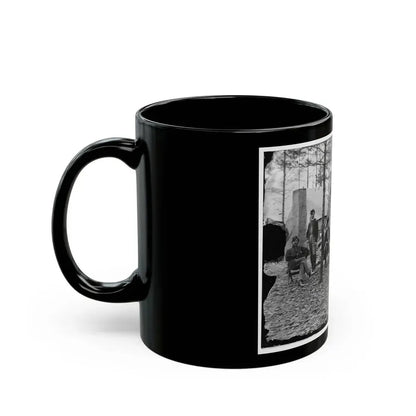 Brandy Station, Va. Officers And A Lady At Headquarters Of 1st Brigade, Horse Artillery (U.S. Civil War) Black Coffee Mug - Go Mug Yourself