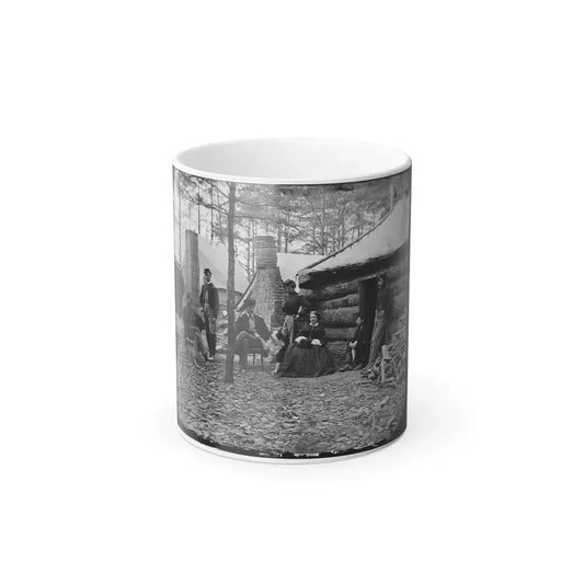 Brandy Station, Va. Officers and a Lady at Headquarters of 1St Brigade, Horse Artillery (U.S. Civil War) Color Changing Coffee Mug 11oz Default Title 11oz - Go Mug Yourself