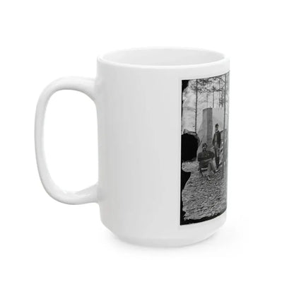 Brandy Station, Va. Officers And A Lady At Headquarters Of 1st Brigade, Horse Artillery (U.S. Civil War) White Coffee Mug - Go Mug Yourself