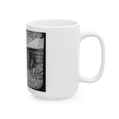 Brandy Station, Va. Officers And A Lady At Headquarters Of 1st Brigade, Horse Artillery (U.S. Civil War) White Coffee Mug - Go Mug Yourself