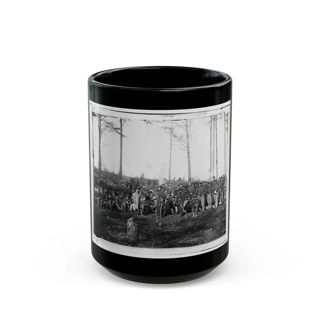 Brandy Station, Va. Officers And Men Of Co. K, 1st U.S. Cavalry (1st Division, Cavalry Corps) (U.S. Civil War) Black Coffee Mug 15oz - Go Mug Yourself