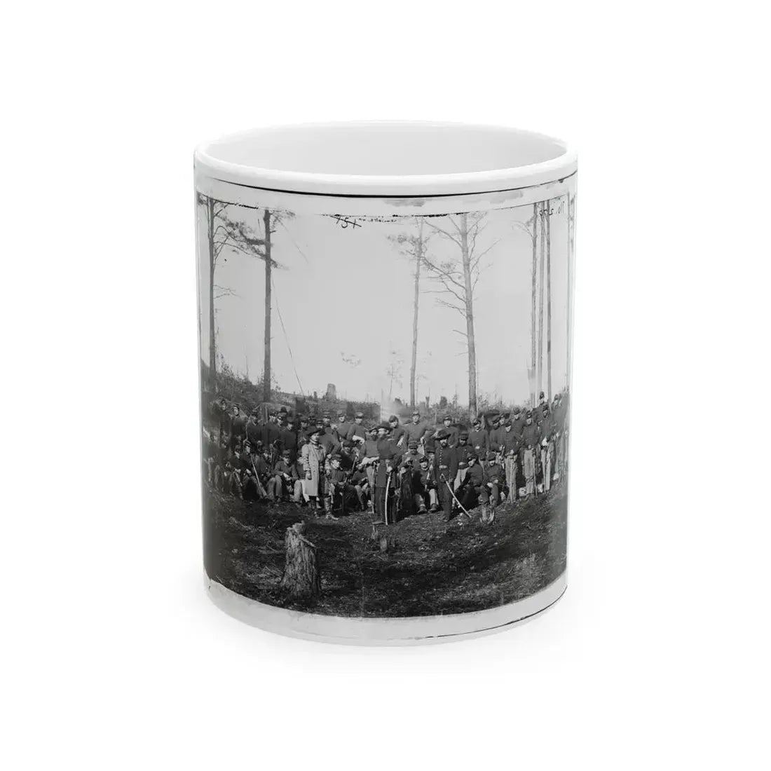 Brandy Station, Va. Officers And Men Of Co. K, 1st U.S. Cavalry (1st Division, Cavalry Corps) (U.S. Civil War) White Coffee Mug 11oz - Go Mug Yourself
