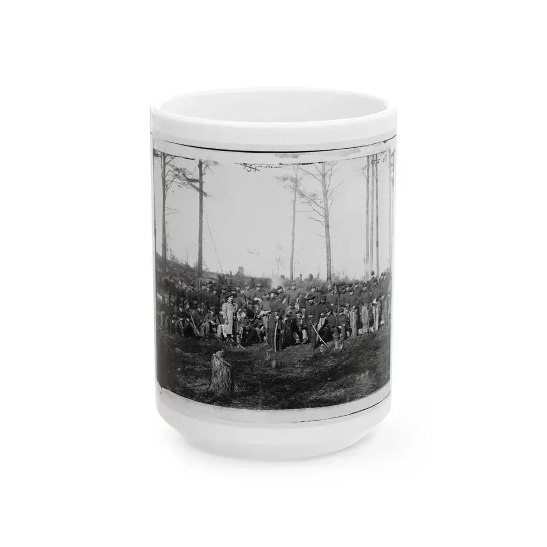 Brandy Station, Va. Officers And Men Of Co. K, 1st U.S. Cavalry (1st Division, Cavalry Corps) (U.S. Civil War) White Coffee Mug 15oz - Go Mug Yourself