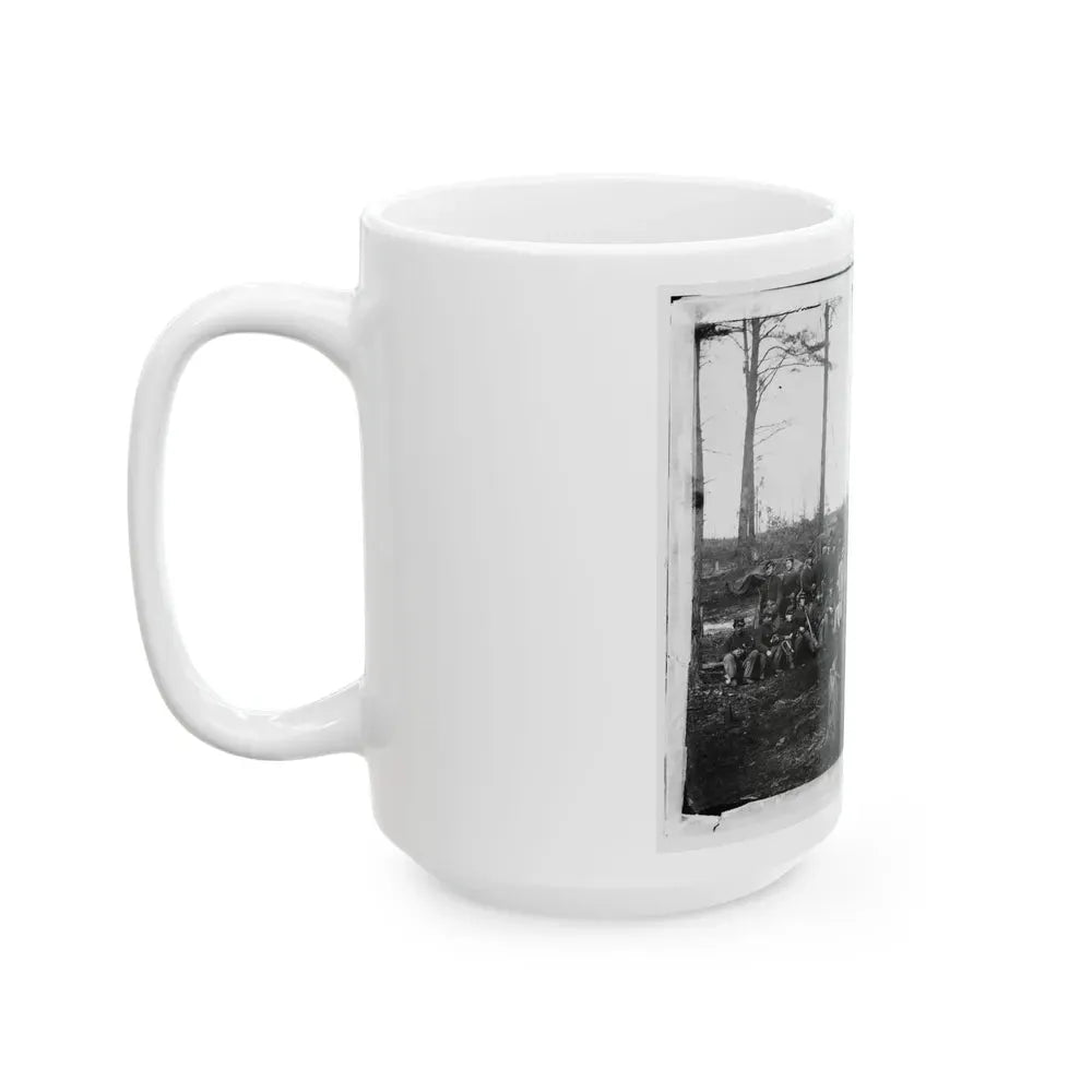 Brandy Station, Va. Officers And Men Of Co. K, 1st U.S. Cavalry (1st Division, Cavalry Corps) (U.S. Civil War) White Coffee Mug - Go Mug Yourself