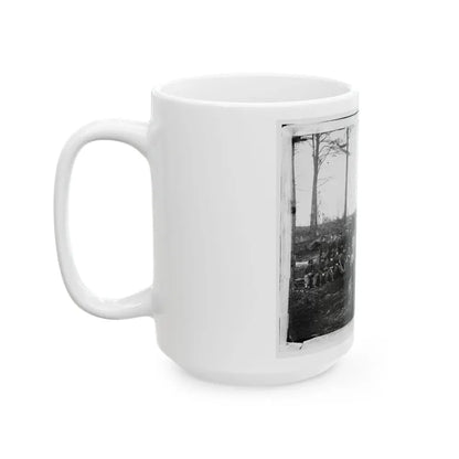 Brandy Station, Va. Officers And Men Of Co. K, 1st U.S. Cavalry (1st Division, Cavalry Corps) (U.S. Civil War) White Coffee Mug - Go Mug Yourself