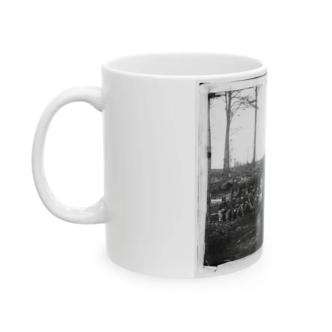 Brandy Station, Va. Officers And Men Of Co. K, 1st U.S. Cavalry (1st Division, Cavalry Corps) (U.S. Civil War) White Coffee Mug - Go Mug Yourself