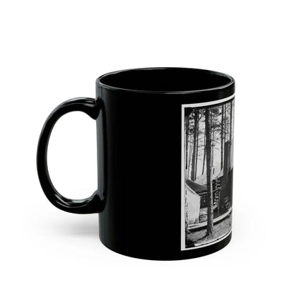 Brandy Station, Va. Officers In Front Of Winter Quarters At Army Of The Potomac Headquarters (U.S. Civil War) Black Coffee Mug - Go Mug Yourself